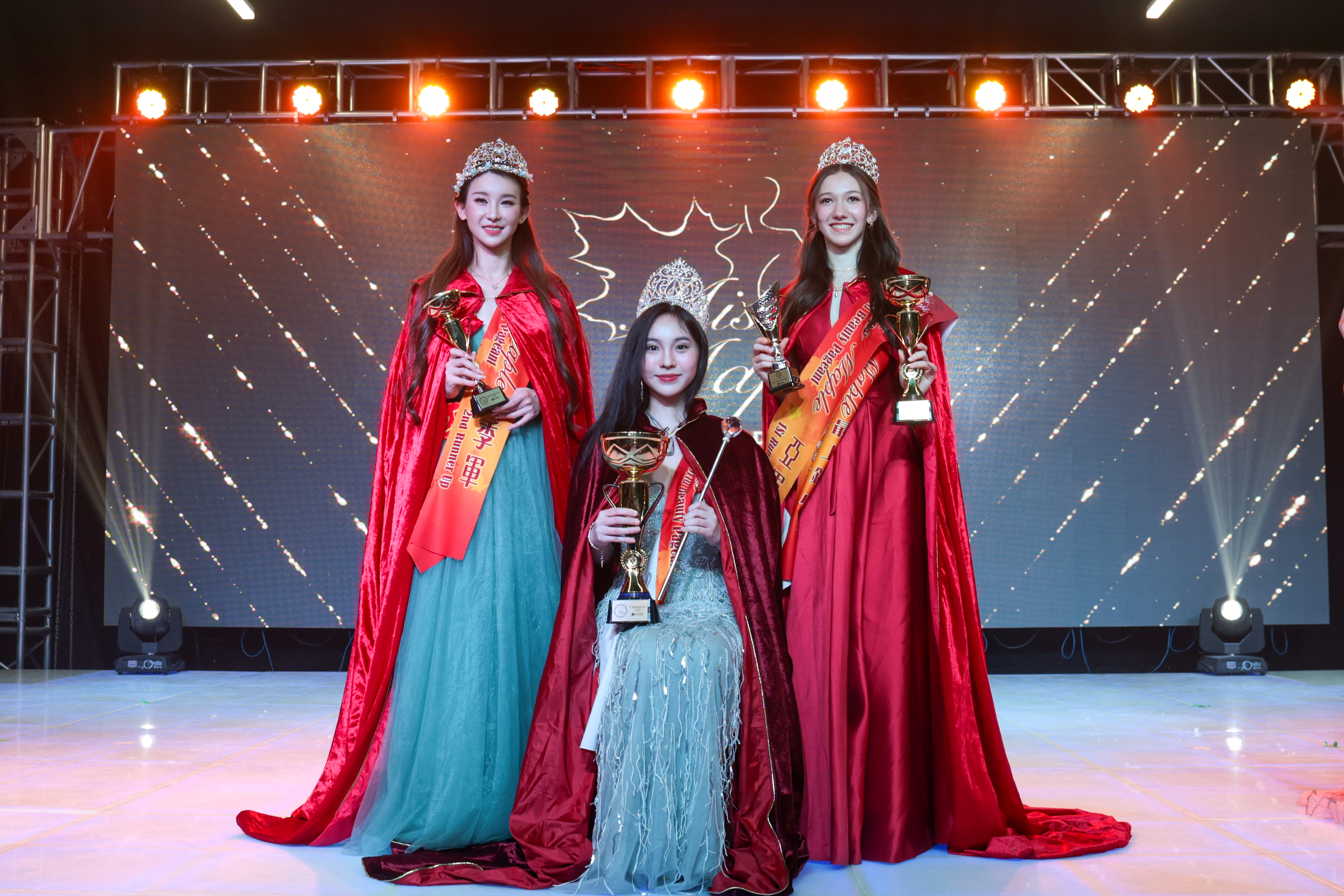 2024 Miss Maple Top 3 Winners-Amanda Wang-Kelly Hof-Tiffy Li